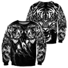 Double Tiger 3D Tattoo Over Printed Shirt for Men and Women