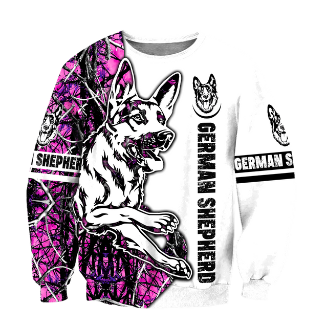 German shepherd pink tattoo 3d hoodie shirt for men and women HAC180805