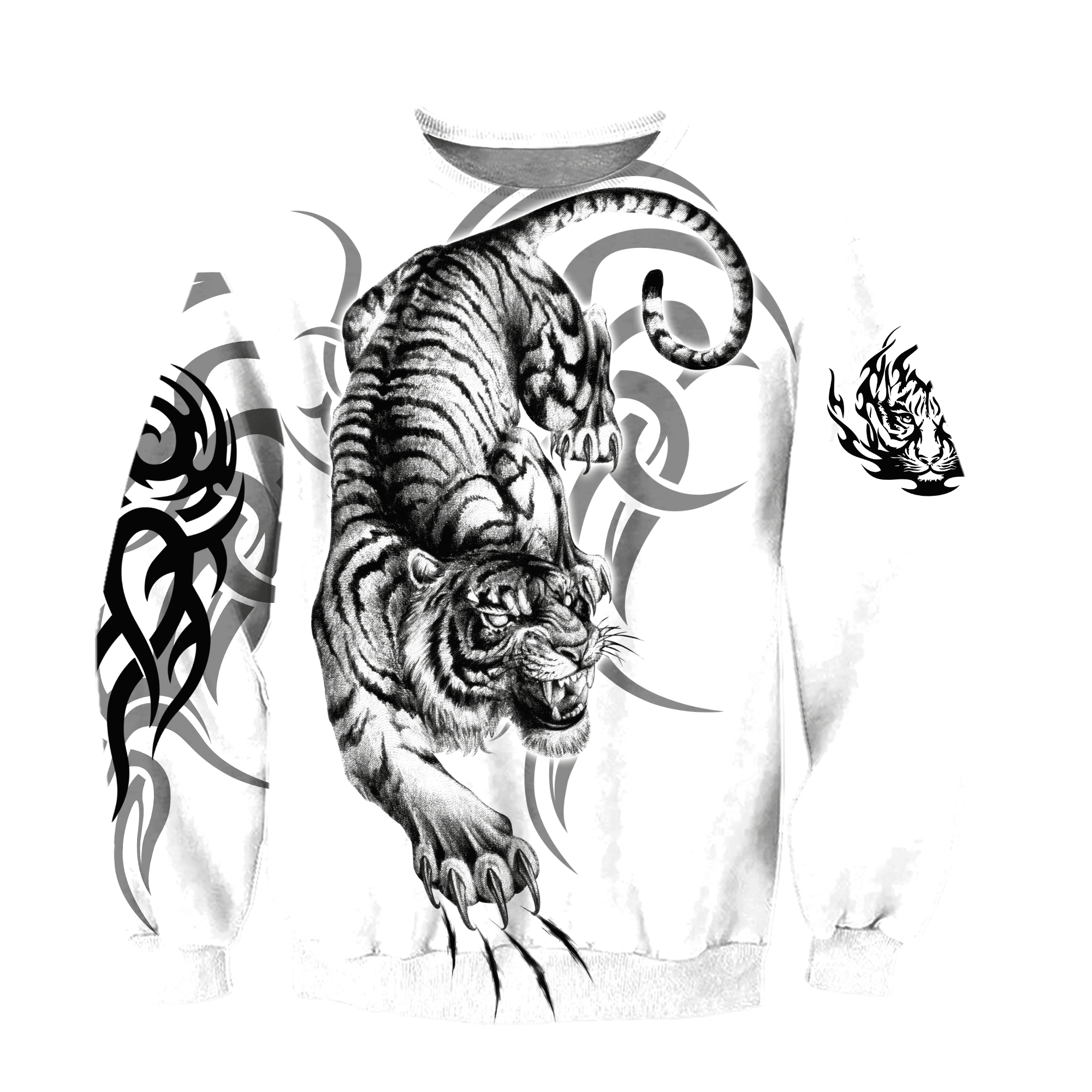 White Tiger Tattoo 3D All Over Printed  Unisex Shirts