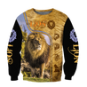 Lion in Wildlife Over Printed Hoodie