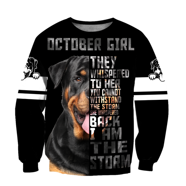 Rottweiler - october girl hoodie shirt for men and women HAC010906