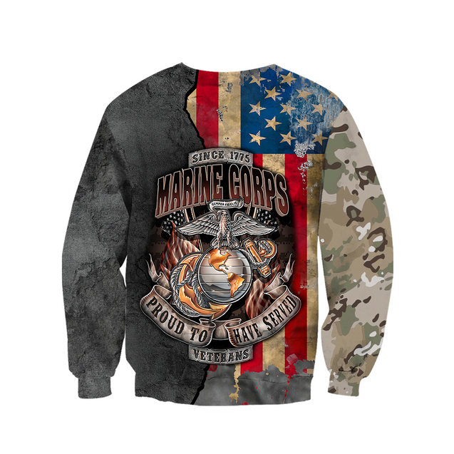 All Over Printed U.S Marine Corps Veteran Hoodie HHT31082003-MEI