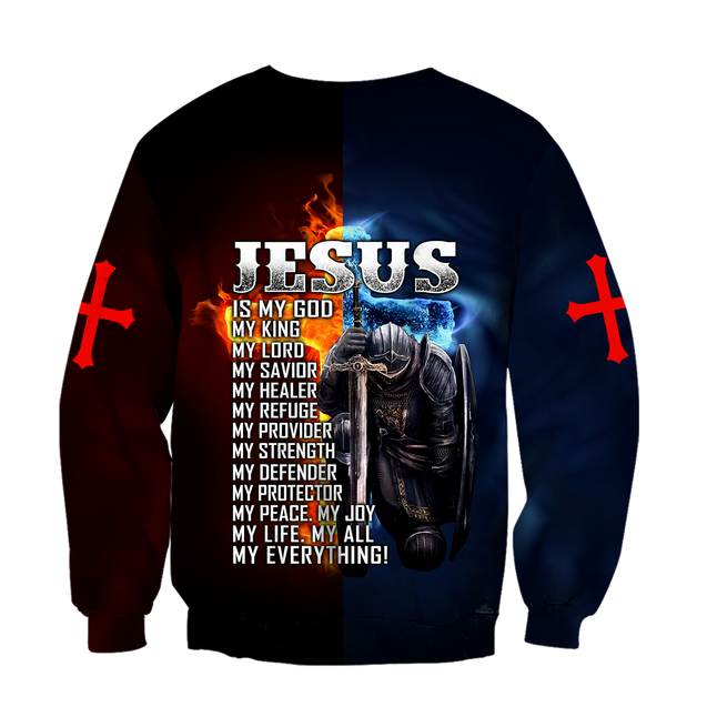 Jesus Is My God My King My Everything Knight Templars 3D All Over Printed Shirts For Men and Women Pi05092004