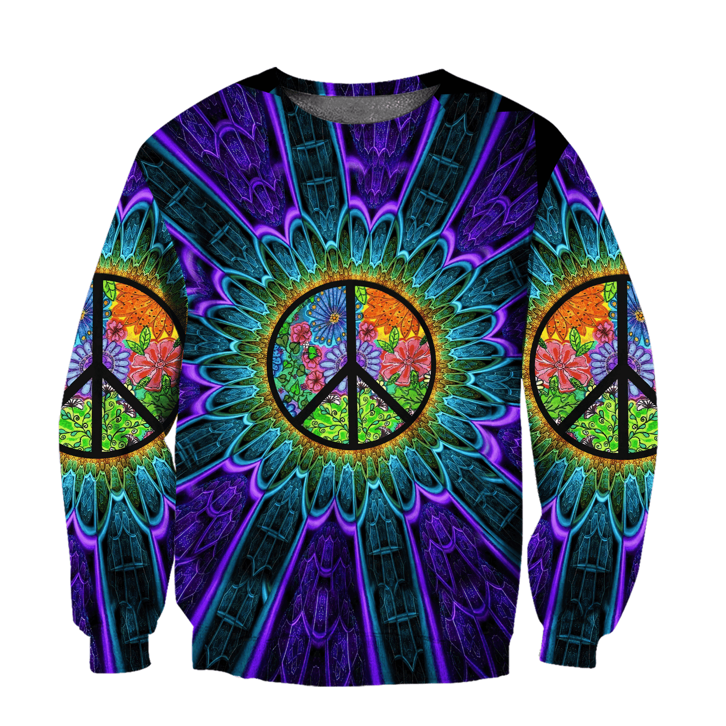 Colorful Peace Hippie Hoodie For Men And Women TQH201001
