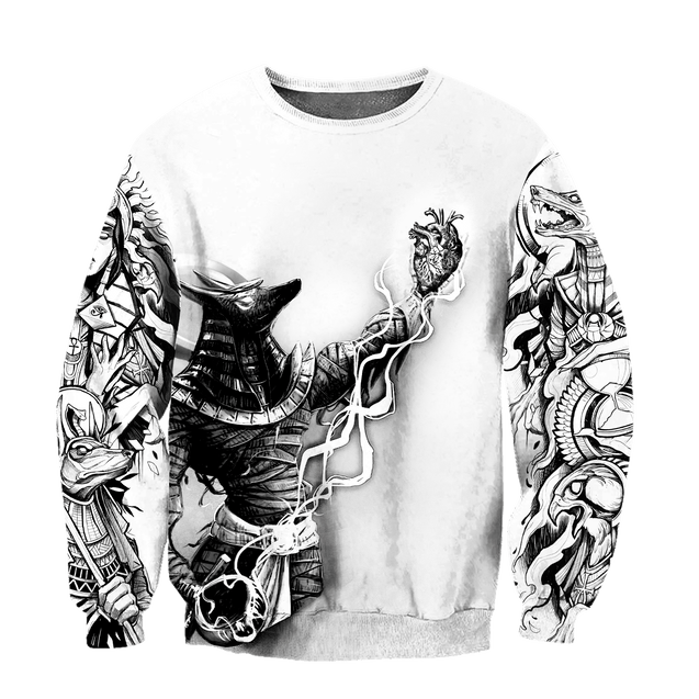 Ancient Egypt Anubis And Heart All 3D Over Printed Unisex Hoodie ML