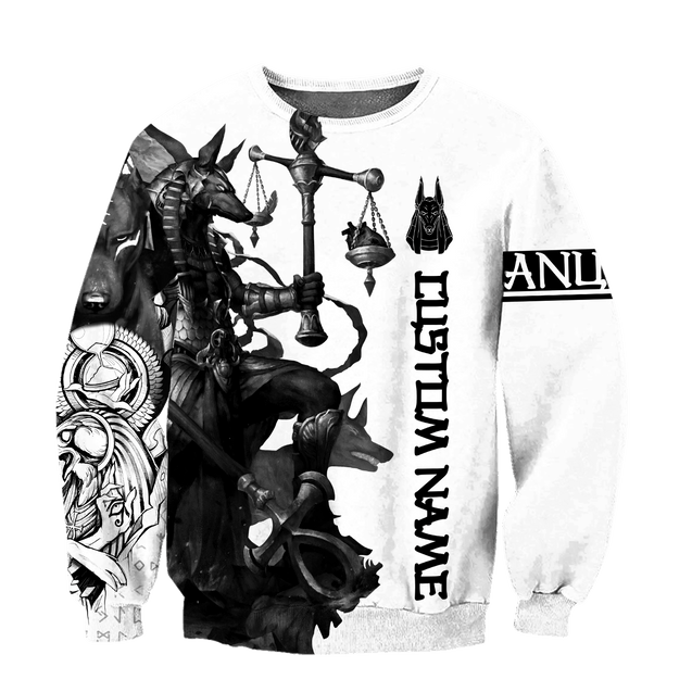 Anubis Ancient Egypt Tattoo Customize 3D All Over Printed Unisex Hoodie ML