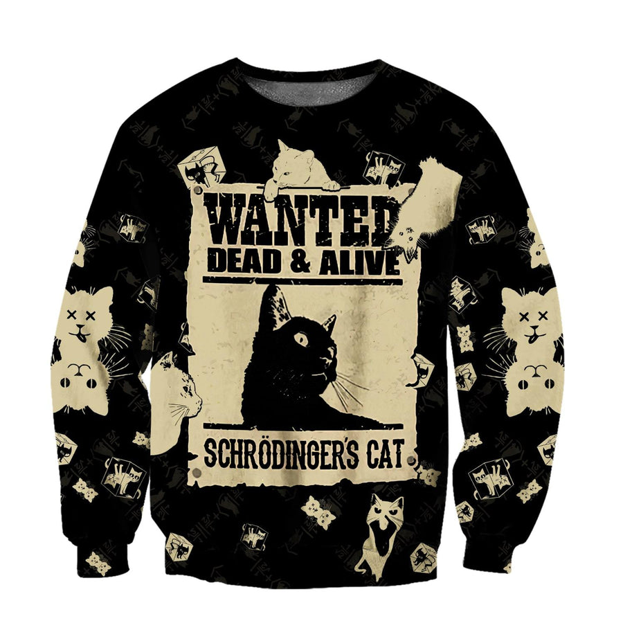 Schrodinger Cat Limited Edition 3D Printed Sweater for Men and Women-ML