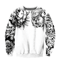 Japanese Samurai Tattoo II 3D Over Printed Unisex Hoodie ML