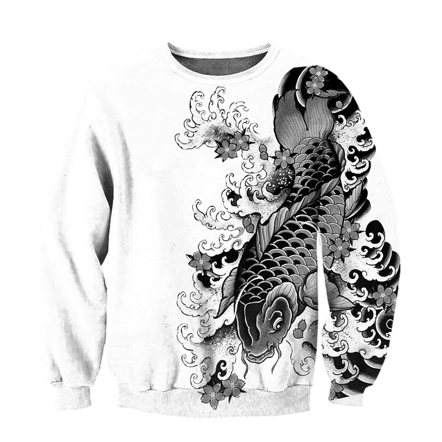 Japanese Irezumi Tattoo 3D Over Printed Unisex Hoodie ML