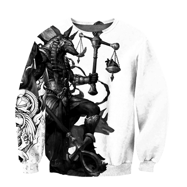 Ancient Egypt Anubis Tattoo All 3D Over Printed Unisex Hoodie ML