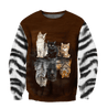 Three Cute Cats On The Mirror Hoodie For Men And Women TQH201005