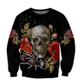 Love Skull red 3D all over printed for man and women QB06042001-Apparel-PL8386-Sweatshirt-S-Vibe Cosy™