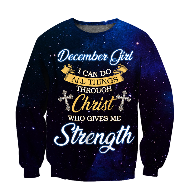 December Girl I Can Do All Things 3D All Over Printed Shirts For Men and Women DQB08122009S