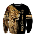 Custom Name February King Lion  3D All Over Printed  Unisex Shirt