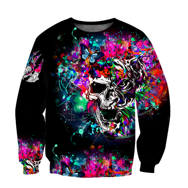 Love Skull animal full color 3D all over printed for man and women QB06092002-Apparel-PL8386-Sweatshirt-S-Vibe Cosy™