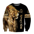 Custom Name January King Lion  3D All Over Printed  Unisex Shirt