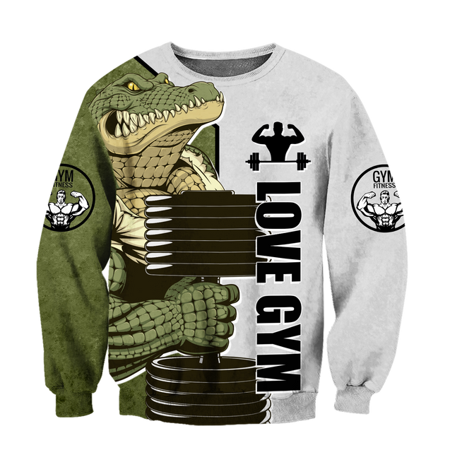 Gym Crocodile 3d all over printed for man and women QB05302001-Apparel-PL8386-Sweatshirt-S-Vibe Cosy™