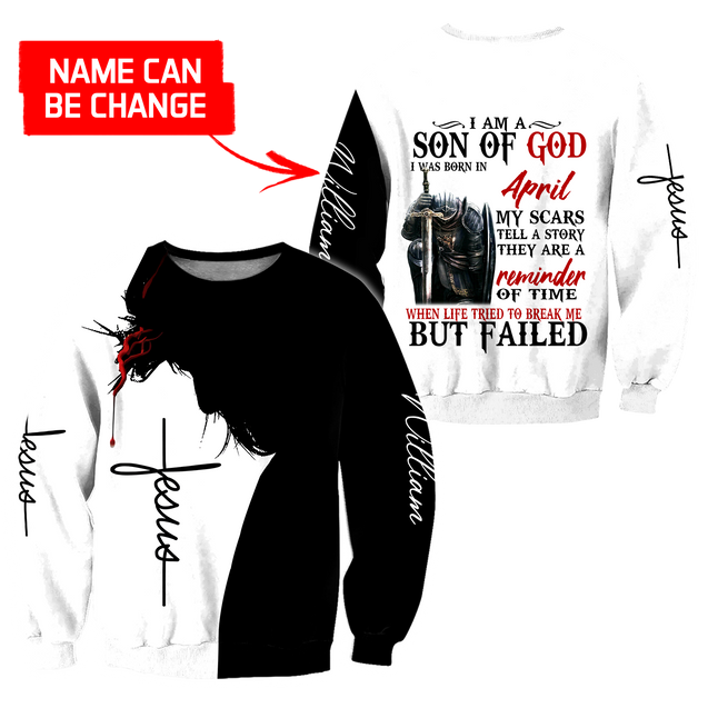 April Guy - Son of God Custome Name 3D All Over Printed Hoodie