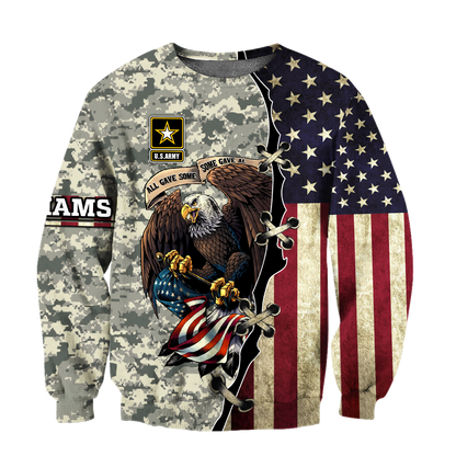 Army Customize Name 3D All Over Printed Shirts TA091420020S