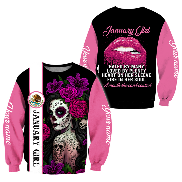 January Girl Customize Name 3D All Over Printed Shirts MH10112001