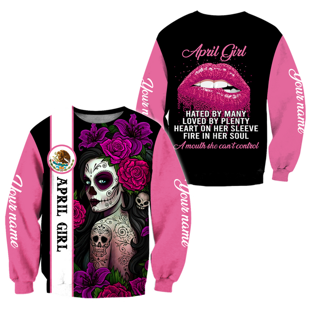 April Girl Customize Name 3D All Over Printed Hoodie