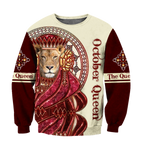 October Lion Queen 3D All Over Printed Shirt for Women