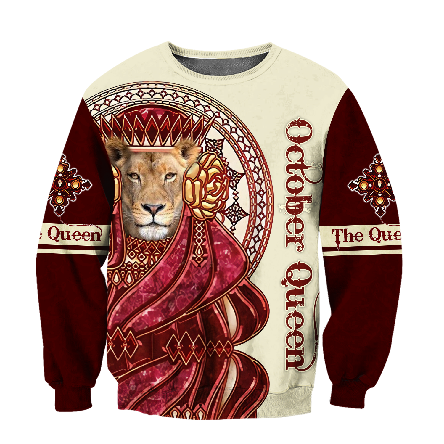 October Lion Queen 3D All Over Printed Shirt for Women