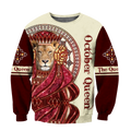 October Lion Queen 3D All Over Printed Shirt for Women