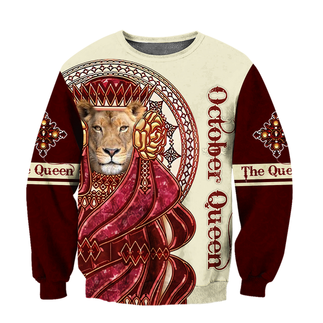 October Lion Queen 3D All Over Printed Shirt for Women