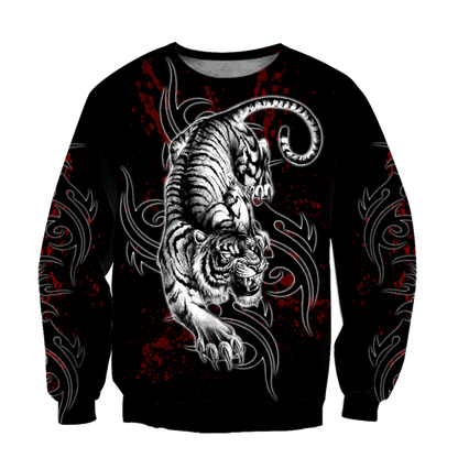White Tiger 3D All Over Printed Shirt for Men and Women