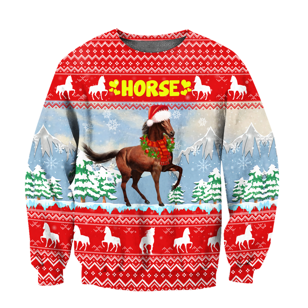 Horse Christmas 3D Shirt For Men And Women HHT16102007