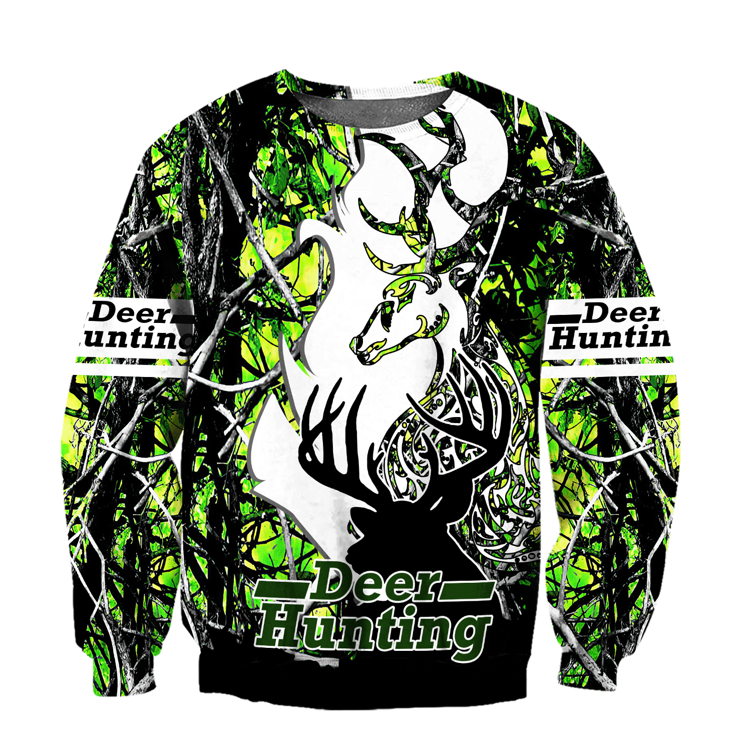 Light Green Deer Hunting 3D All Over Printed Shirts For Men LAM