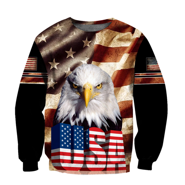 Eagle USA Flag 3D All Over Printed Shirts For Men & Women-Apparel-TA-Sweatshirts-S-Vibe Cosy™