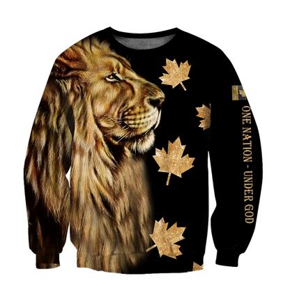 3D Canada One Nation Under God Over Printed Shirt for Men and Women TP