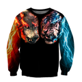 Wolf tiger 3D hoodie shirt for men and women MHST1010205