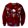 Butterfly love Skull red 3D all over printed for man and women QB05312002-Apparel-PL8386-Sweatshirt-S-Vibe Cosy™