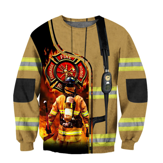 Brave Firefighter-Fireman 3D All Over Printed Shirts For Men and Women TA0822201