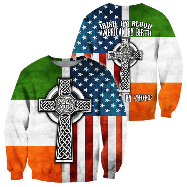 Irish By Blood American By Birth 3D All Over Printed Shirts For Men and Women DQB29102002