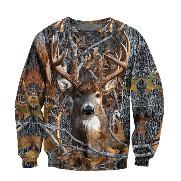 3D All Over Print Camo Deer Hunter Hoodie TN070806