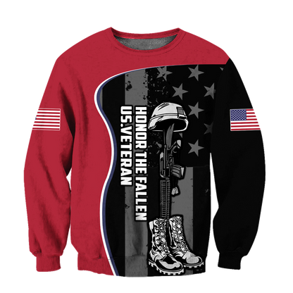 US Veteran Honor The Fallen 3D All Over Printed Shirts For Men and Women TA09152005