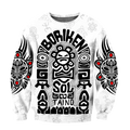 Puerto Rico Black Symbol Sol Taino On White Shirt QB06232004S-Apparel-TQH-SweatShirts-S-Vibe Cosy™