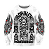 Puerto Rico Black Symbol Sol Taino On White Shirt QB06232004S-Apparel-TQH-SweatShirts-S-Vibe Cosy™