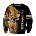 Custom Name June King Lion  3D All Over Printed Unisex Shirts