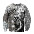 Lion Warrior Amor Tattoo 3D All Over Printed Unisex Shirts