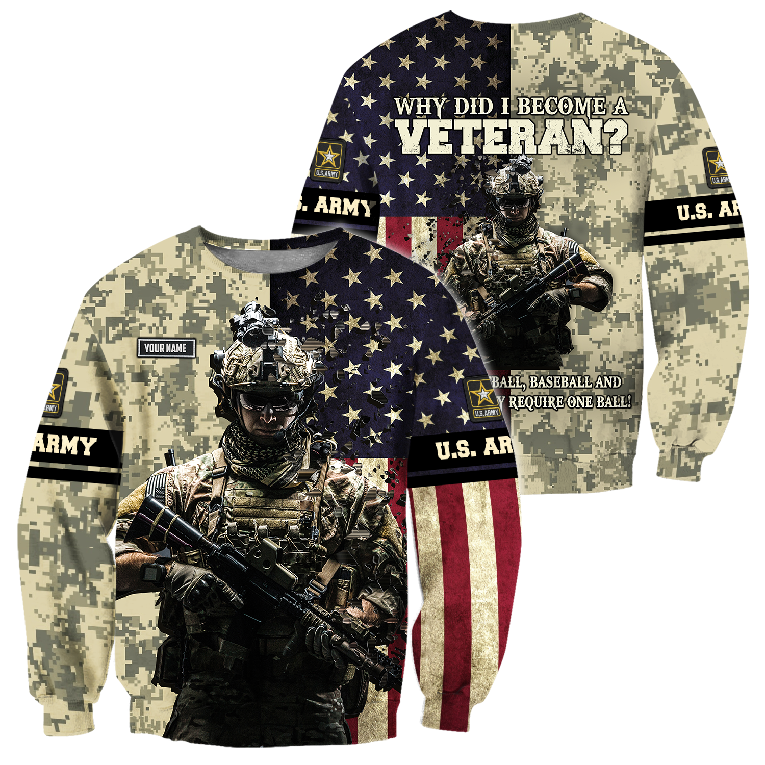 US Army Veteran 3D All Over Printed Shirts For Men and Women DQB16102001ST