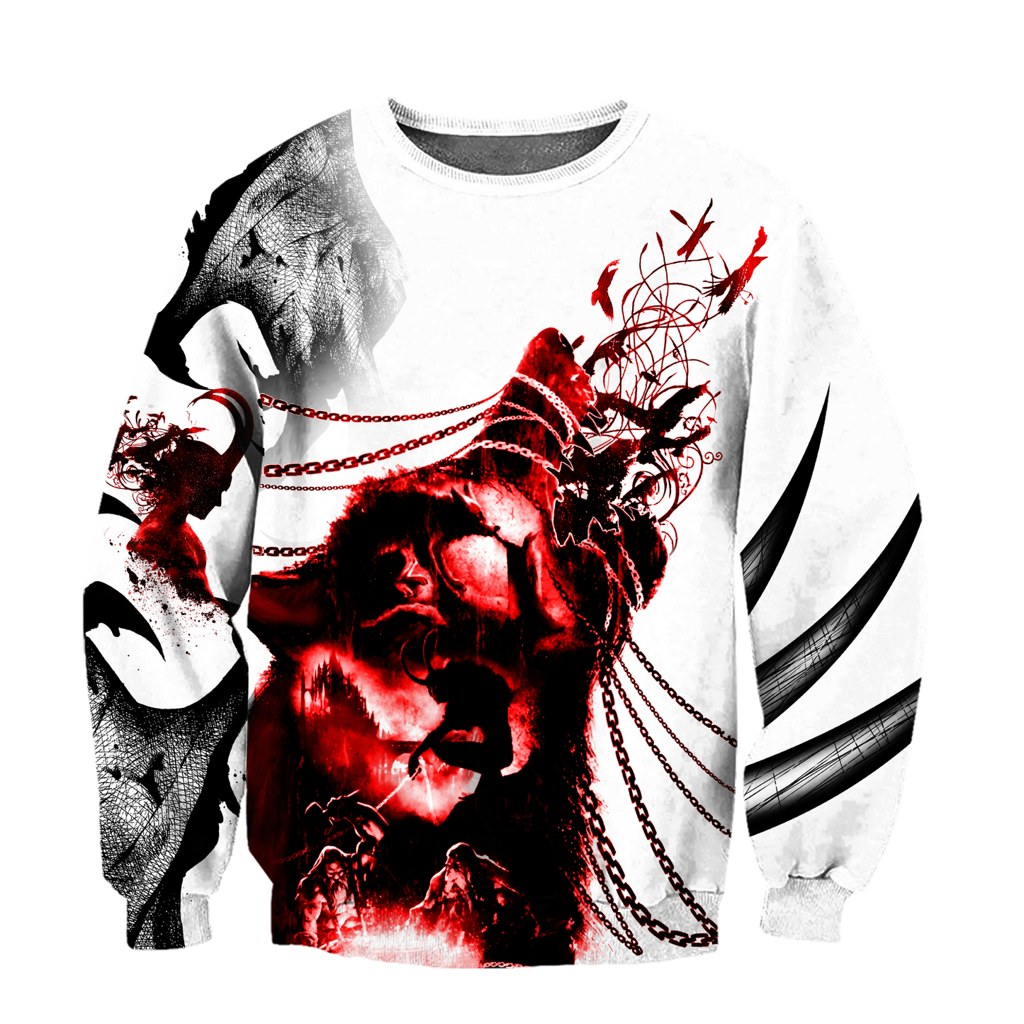 Over Printed Wolf Hoodie MH092920-MEI