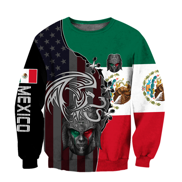 Mexican Aztec & Coat Of Arms 3D All Over Printed Hoodie Shirt Limited by SUN QB06232007