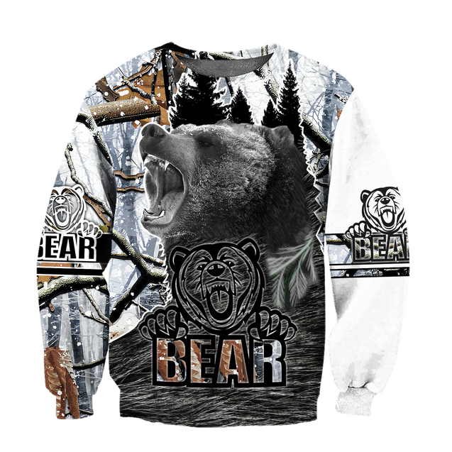 All Over Printed Bear Hoodie MEI09292003-MEI