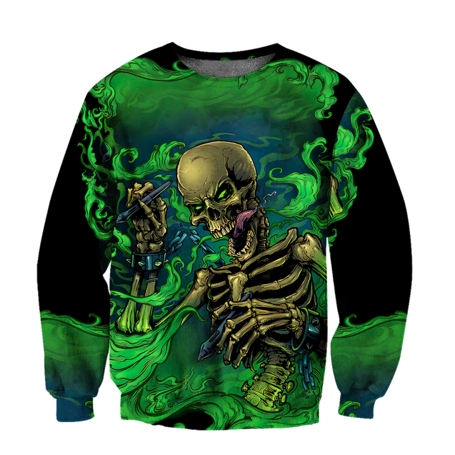 Skull get high 3D all over printed for man and women-Apparel-PL8386-Sweatshirt-S-Vibe Cosy™