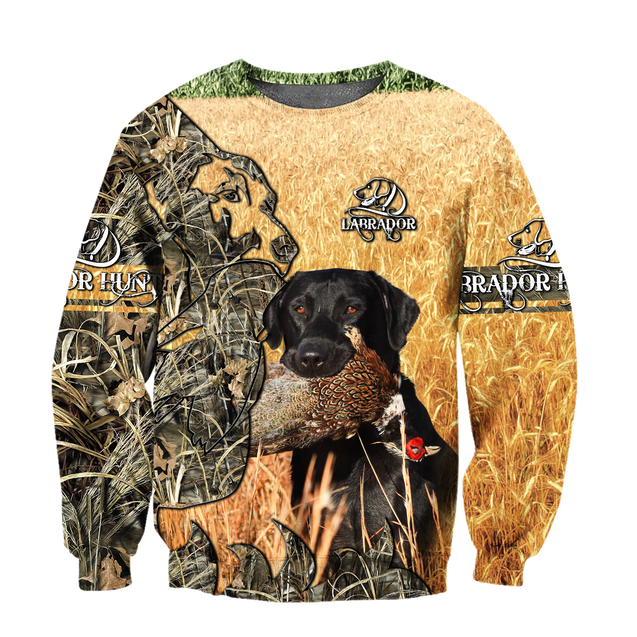 Labrador Hunting Camo 3D Over Printed Unisex Deluxe Hoodie ML